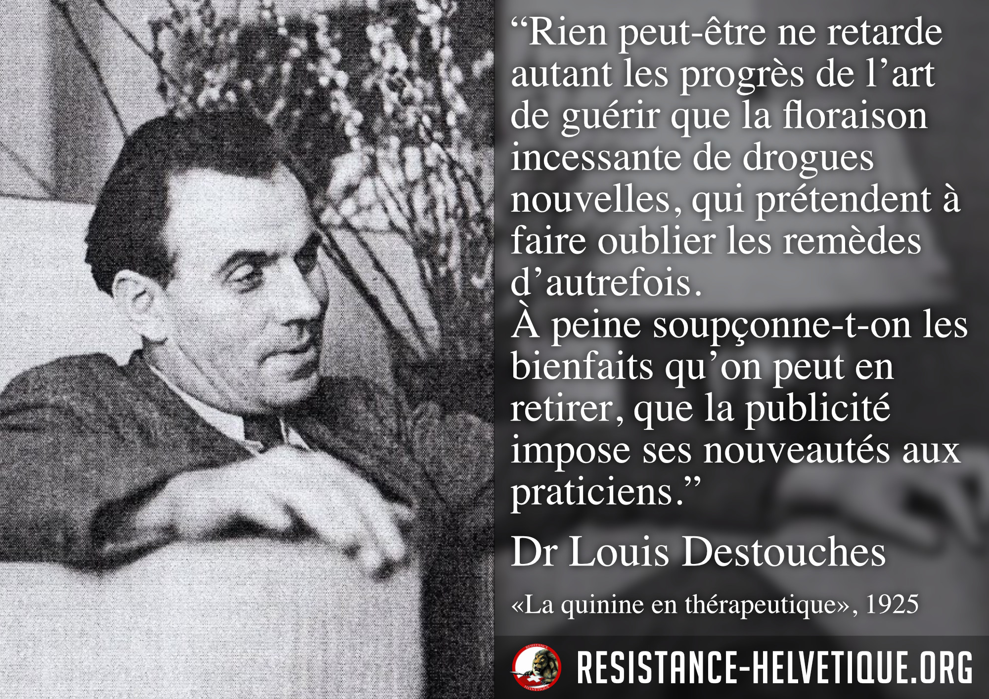 Citation de LouisFerdinand Céline Résistance Helvétique
