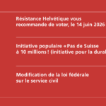 Recommandation de vote pour le 14 juin 2026